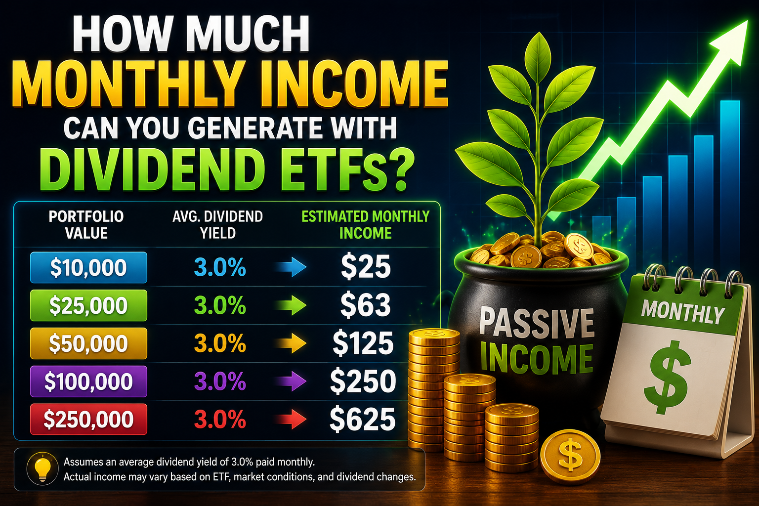 How Much Monthly Income Can You Generate With Dividend ETFs?